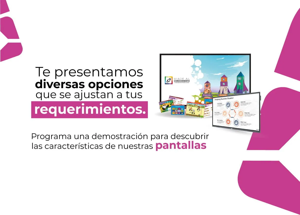 Equipo frente a una pantalla interactiva Qbico
